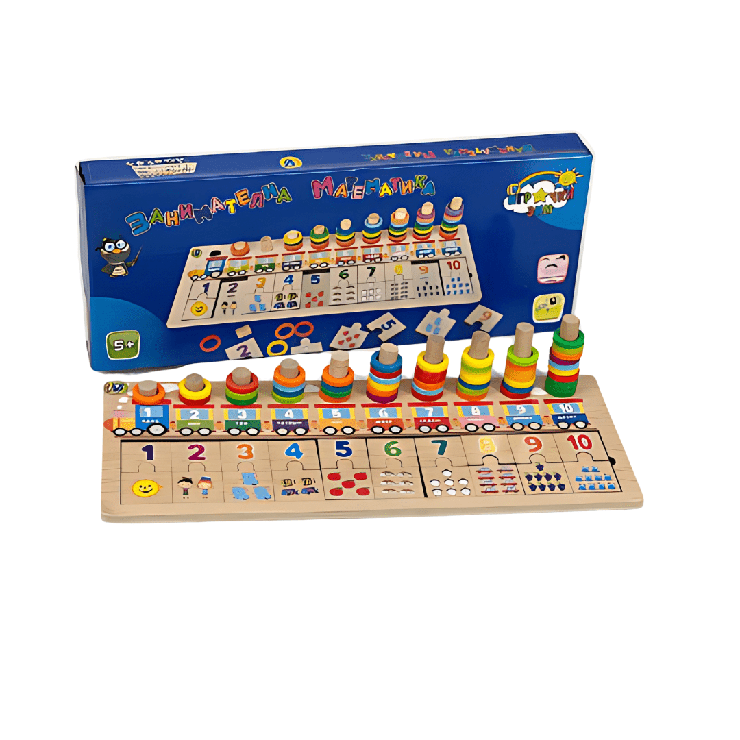 Дървена игра занимателна математика