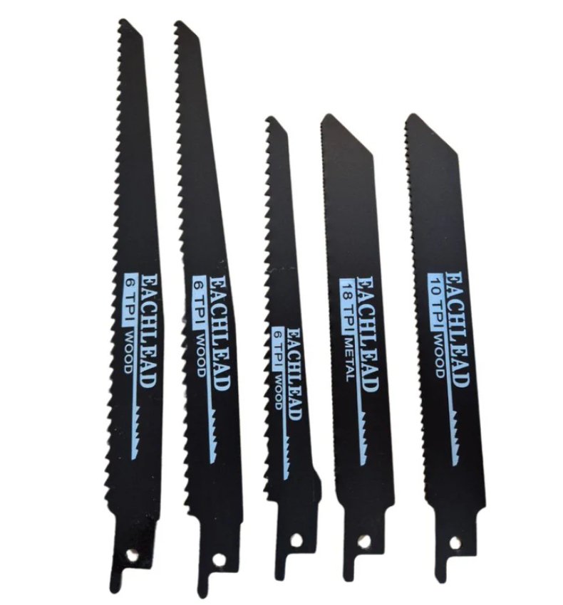 5 ножа за Немски Безчетков Акумулаторен WerkBull 36V Саблен трион