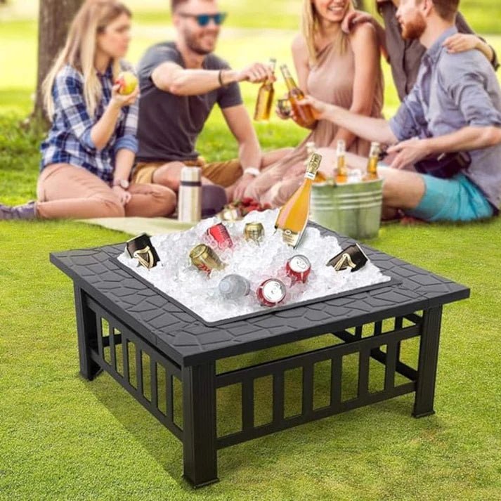 Нова 3в1 маса 'Fire Pit' - BBQ, камина, ледарка