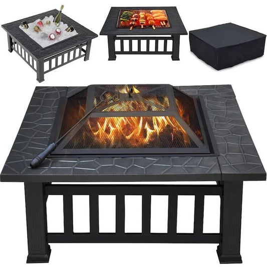 Нова 3в1 маса 'Fire Pit' - BBQ, камина, ледарка