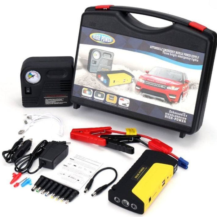 Комплект Стартерно Устройство High Power Jump starter за кола и компресор