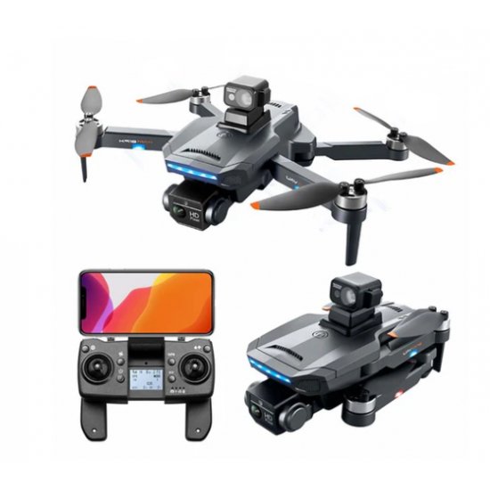 Професионален Сгъваем Дрон K918 MAX, 4К Камера, FPV до 1500м, Сив